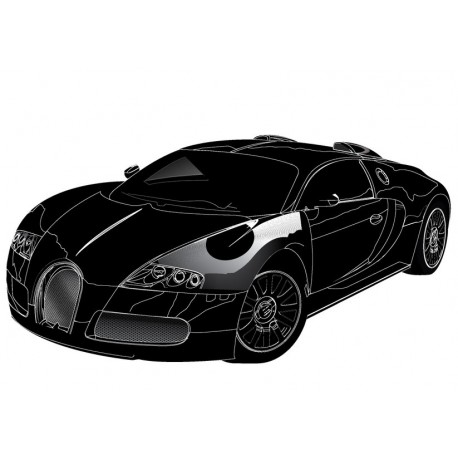 Sticker porsche noire