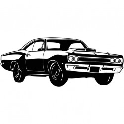 Sticker mustang voiture