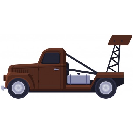 Sticker camion truck US vert