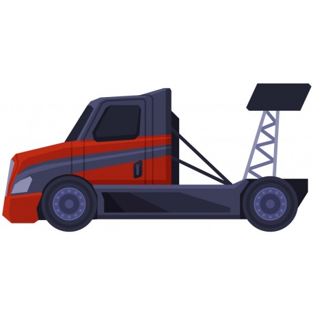 Sticker camion truck US bleu