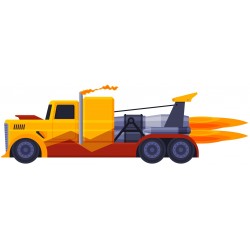 Sticker camion truck US rouge