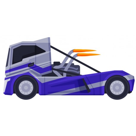 Sticker camion truck US jaune