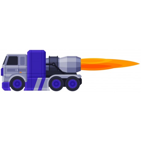 Sticker camion truck US violet