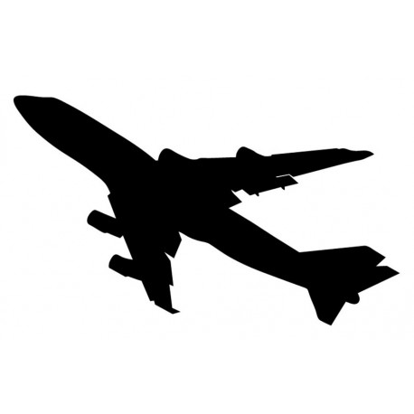 Sticker avion de ligne silhouette