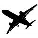 Sticker avion de ligne silhouette decolle