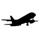 Sticker avion de ligne silhouette tourne