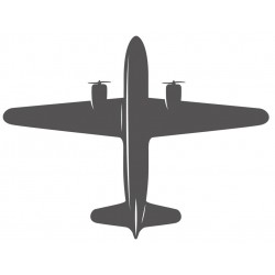 Sticker avion ligne couleurs vue