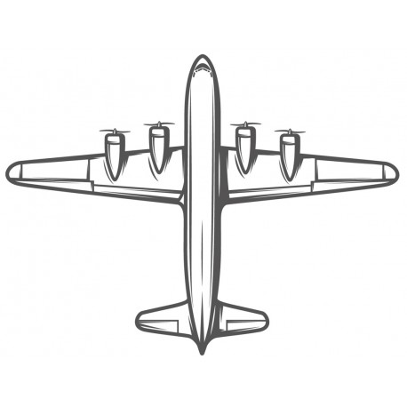 Sticker avion vue aerienne