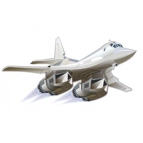 Sticker avion cartoon
