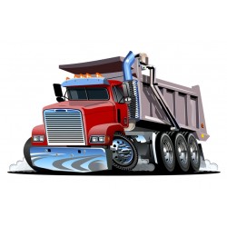 Sticker camion avec benne