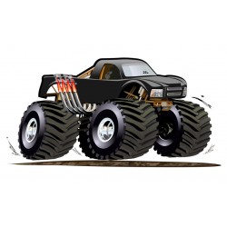 Sticker monster truck US cartoon