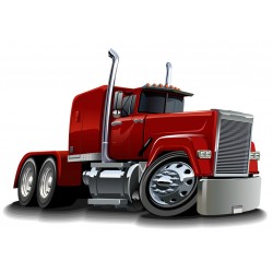 Sticker camion rouge