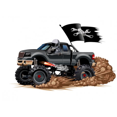 Sticker camion rouge