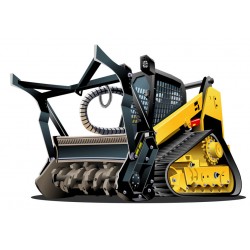 Sticker camion cartoon engin chantier