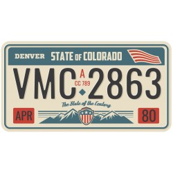 Sticker plaque voiture US