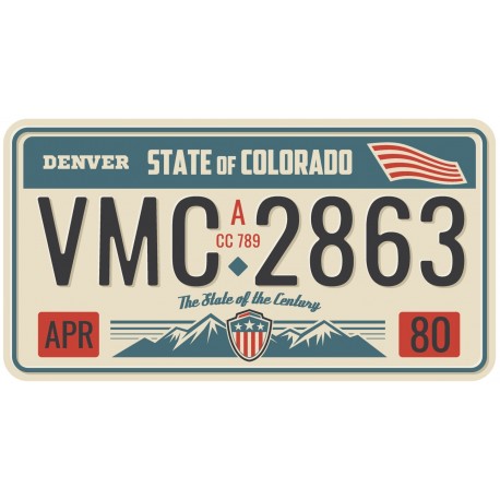 Sticker plaque voiture US