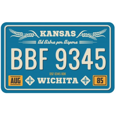 Sticker plaque voiture louisinane