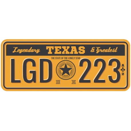 Sticker plaque voiture Kensas