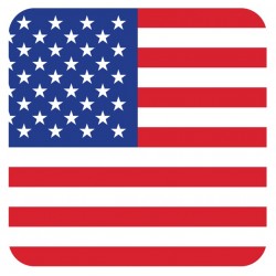 Sticker rond drapeau USA