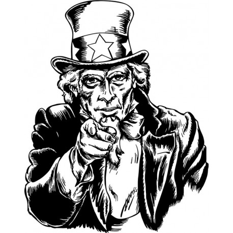 Sticker carte avec symbole USA