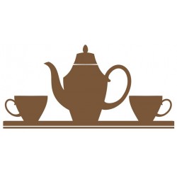 Sticker tasse et cafetiere the