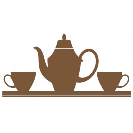 Sticker tasse et cafetiere the