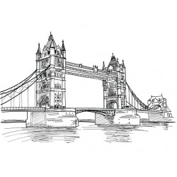 Sticker drapeau avec symbone anglais