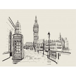 Sticker coeur fonce londres