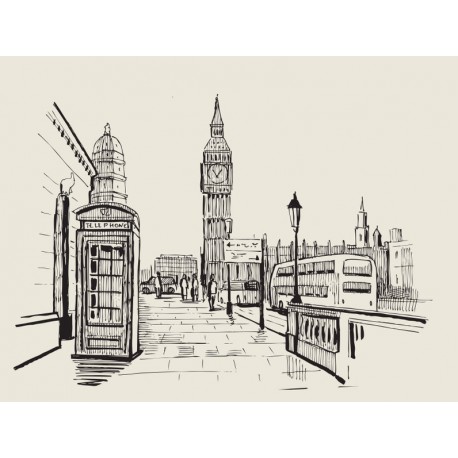 Sticker coeur fonce londres