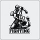 Sticker mma fight fond
