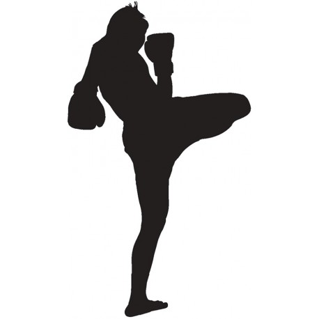 Sticker homme mma pied