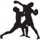 Sticker mma combat poing
