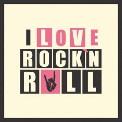 Sticker i love rock