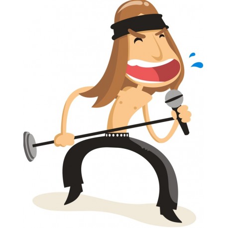 Sticker batterie rock