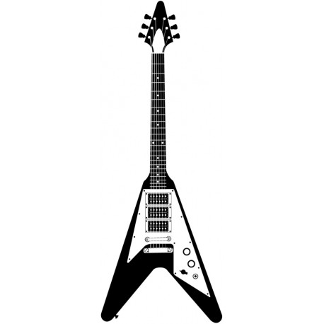 Sticker guitare vintage rock