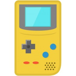 Sticker console vintage rouge