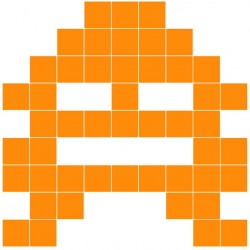 Sticker monstre invasion pixels menthe