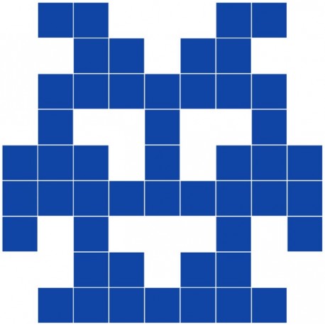 Sticker monstre invasion pixels rose