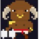 Sticker personnage pixels epee