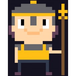 Sticker personnage pixels arc