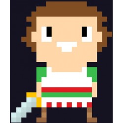 Sticker personnage pixels