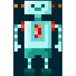 Sticker princesse pixels