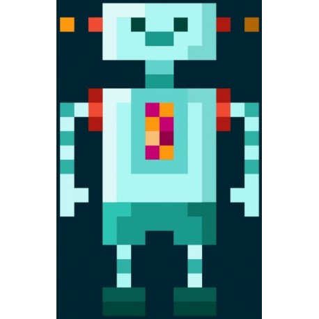 Sticker princesse pixels