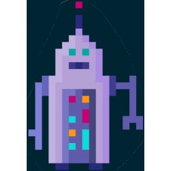 Sticker robot pixels