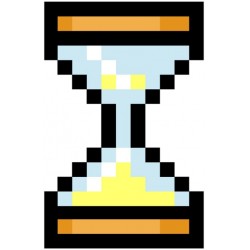 Sticker robot pixels violet