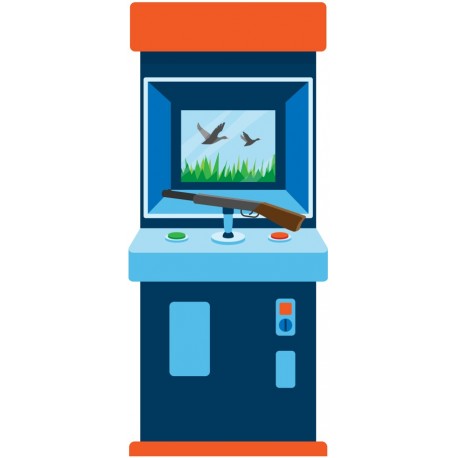 Sticker arcade voiture pixels