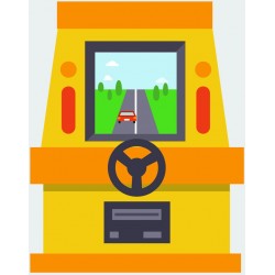 Sticker manette de console vintage