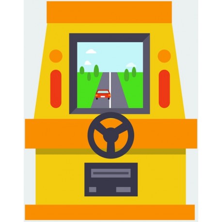 Sticker manette de console vintage