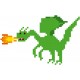 Sticker dinosaure pixels