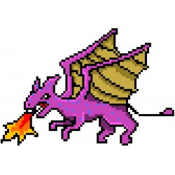Sticker dragon pixels